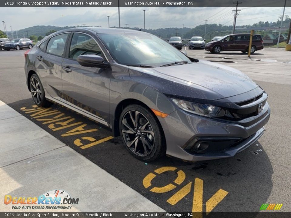 2019 Honda Civic Sport Sedan Modern Steel Metallic / Black Photo #4