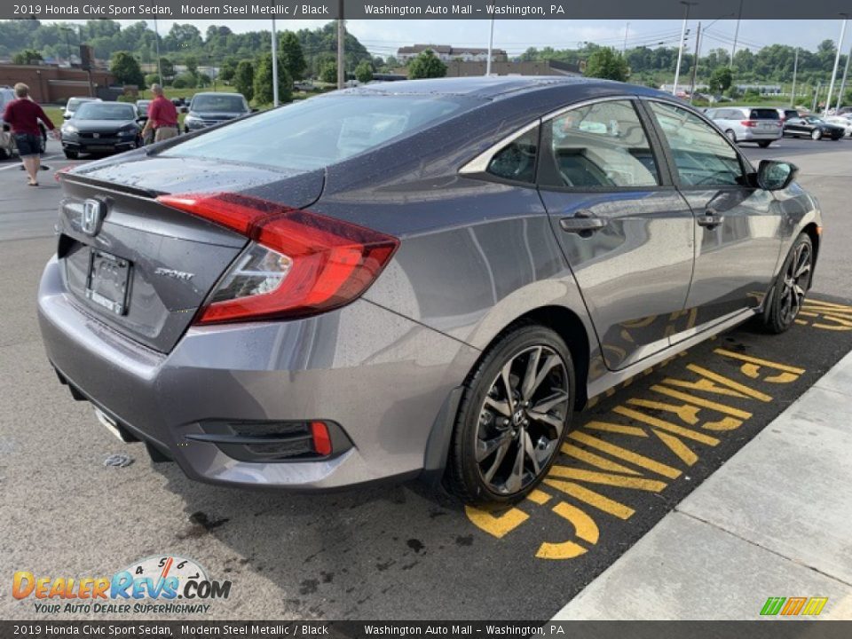 2019 Honda Civic Sport Sedan Modern Steel Metallic / Black Photo #5
