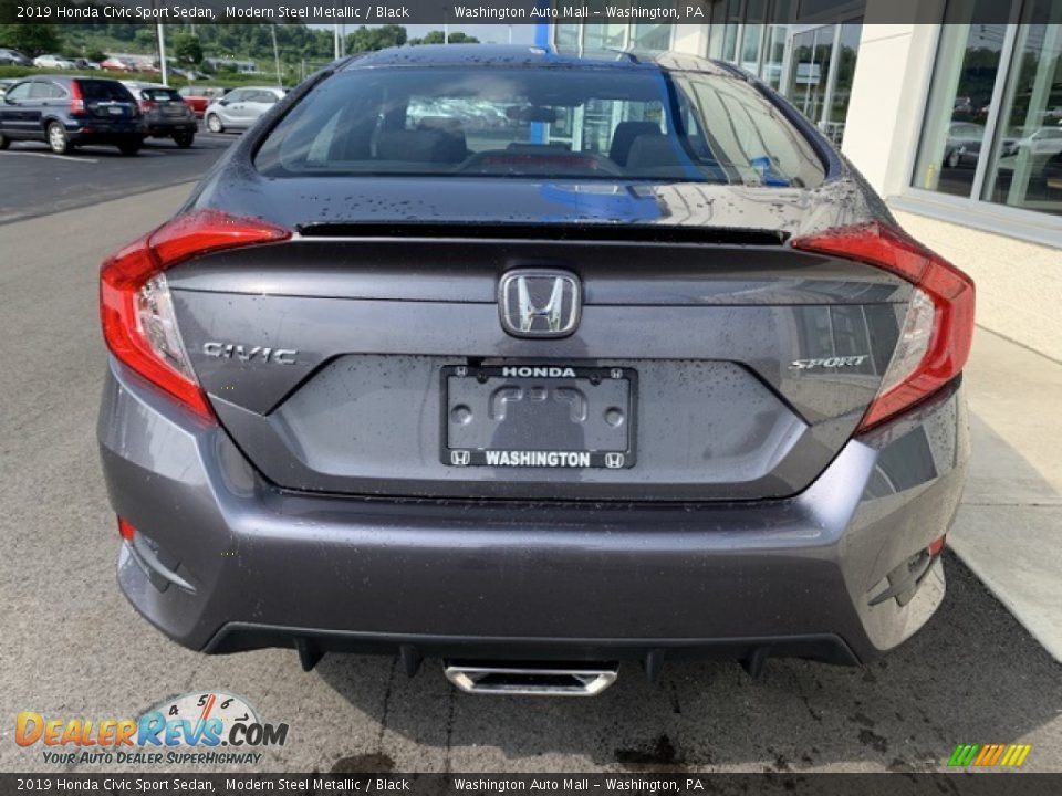2019 Honda Civic Sport Sedan Modern Steel Metallic / Black Photo #6