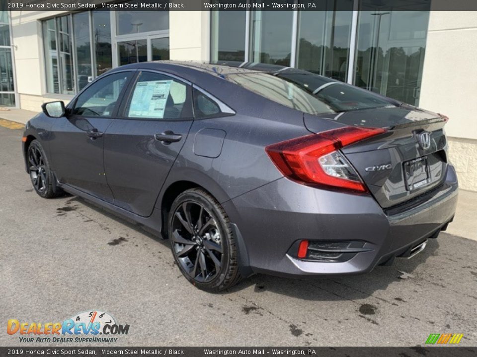 2019 Honda Civic Sport Sedan Modern Steel Metallic / Black Photo #7