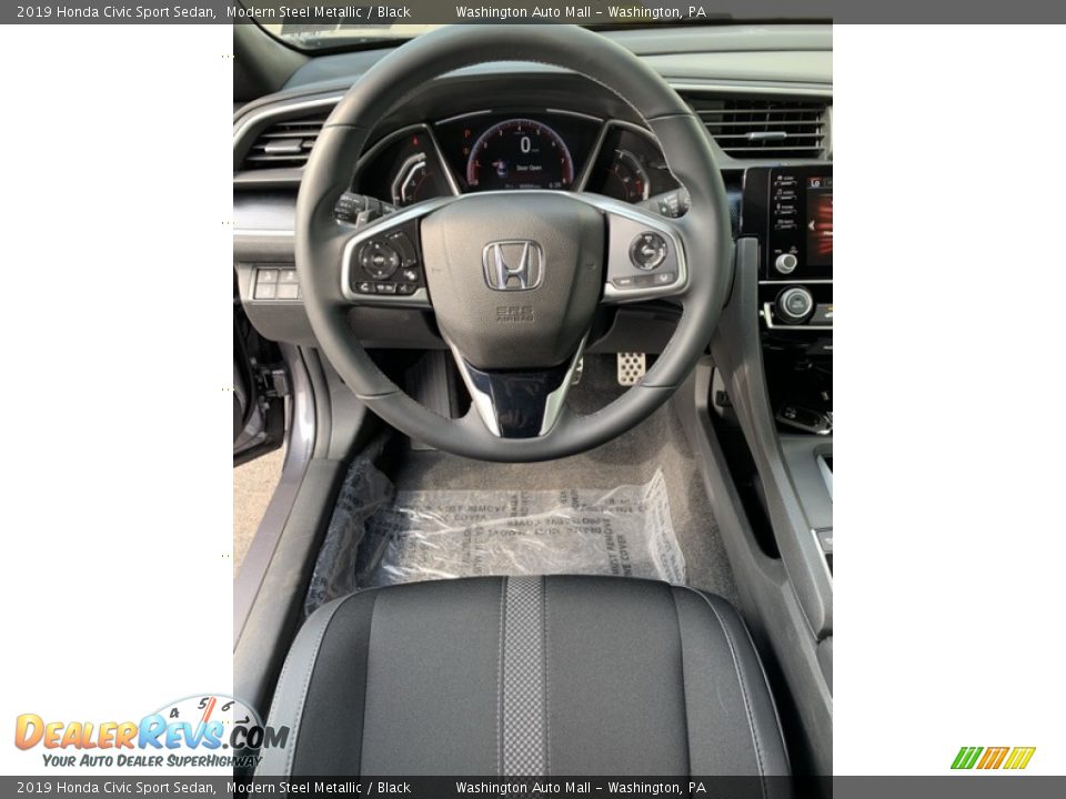 2019 Honda Civic Sport Sedan Modern Steel Metallic / Black Photo #13