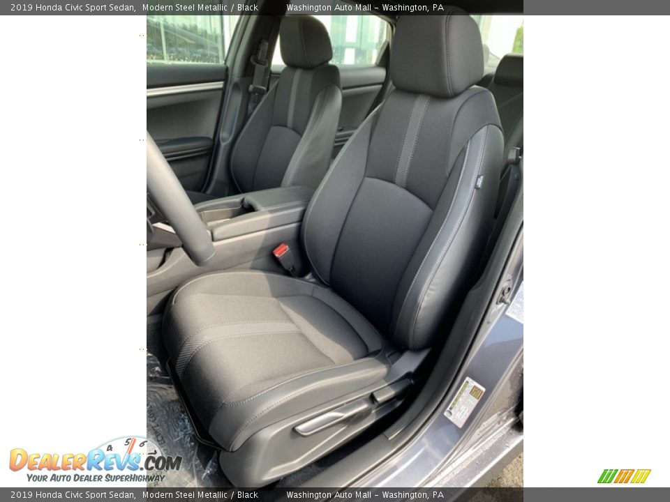 2019 Honda Civic Sport Sedan Modern Steel Metallic / Black Photo #14