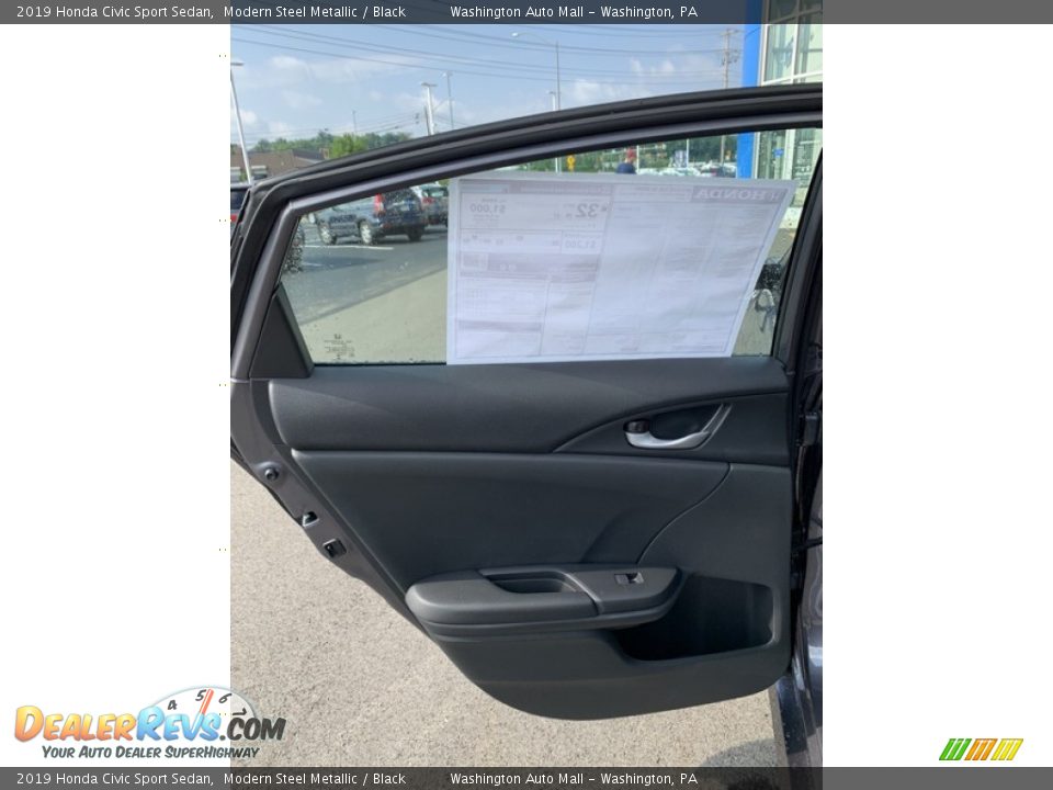 2019 Honda Civic Sport Sedan Modern Steel Metallic / Black Photo #16