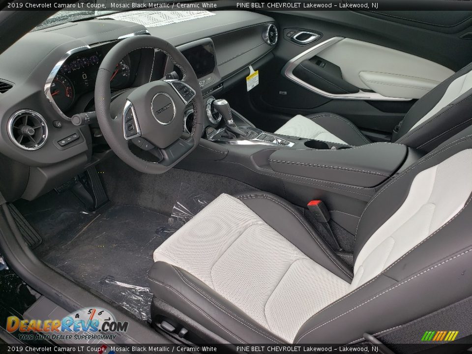 Ceramic White Interior - 2019 Chevrolet Camaro LT Coupe Photo #7