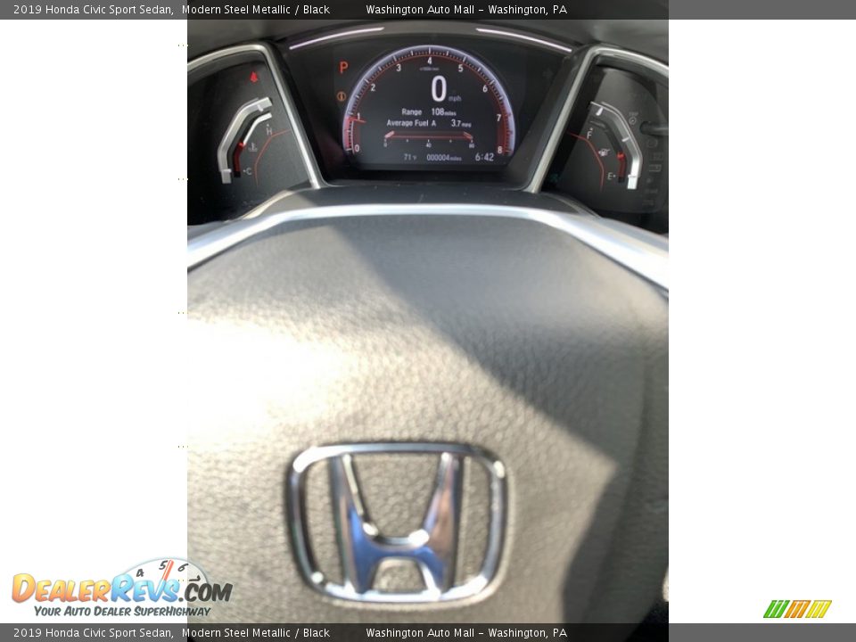 2019 Honda Civic Sport Sedan Modern Steel Metallic / Black Photo #30
