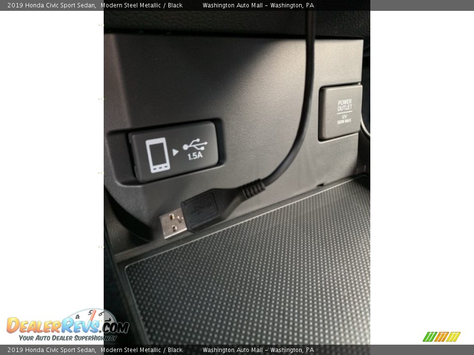 2019 Honda Civic Sport Sedan Modern Steel Metallic / Black Photo #36