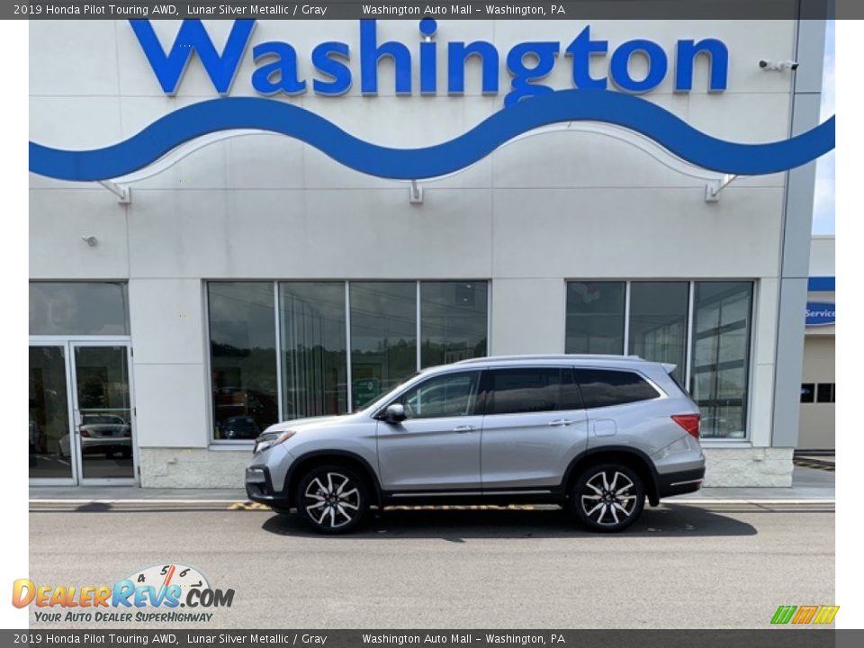 2019 Honda Pilot Touring AWD Lunar Silver Metallic / Gray Photo #1