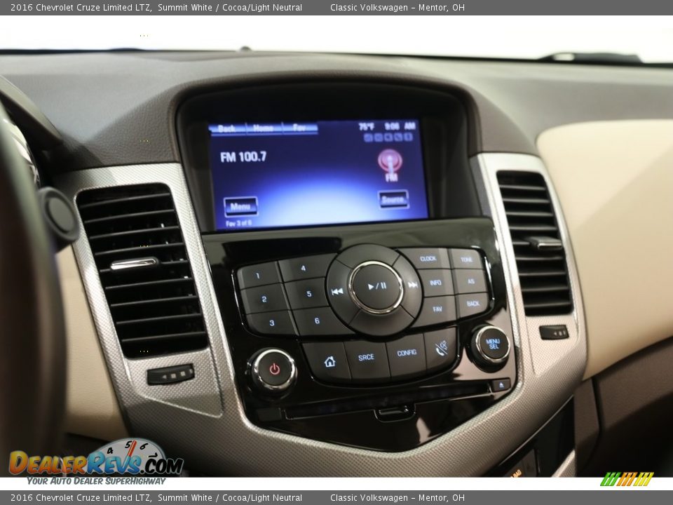 2016 Chevrolet Cruze Limited LTZ Summit White / Cocoa/Light Neutral Photo #8