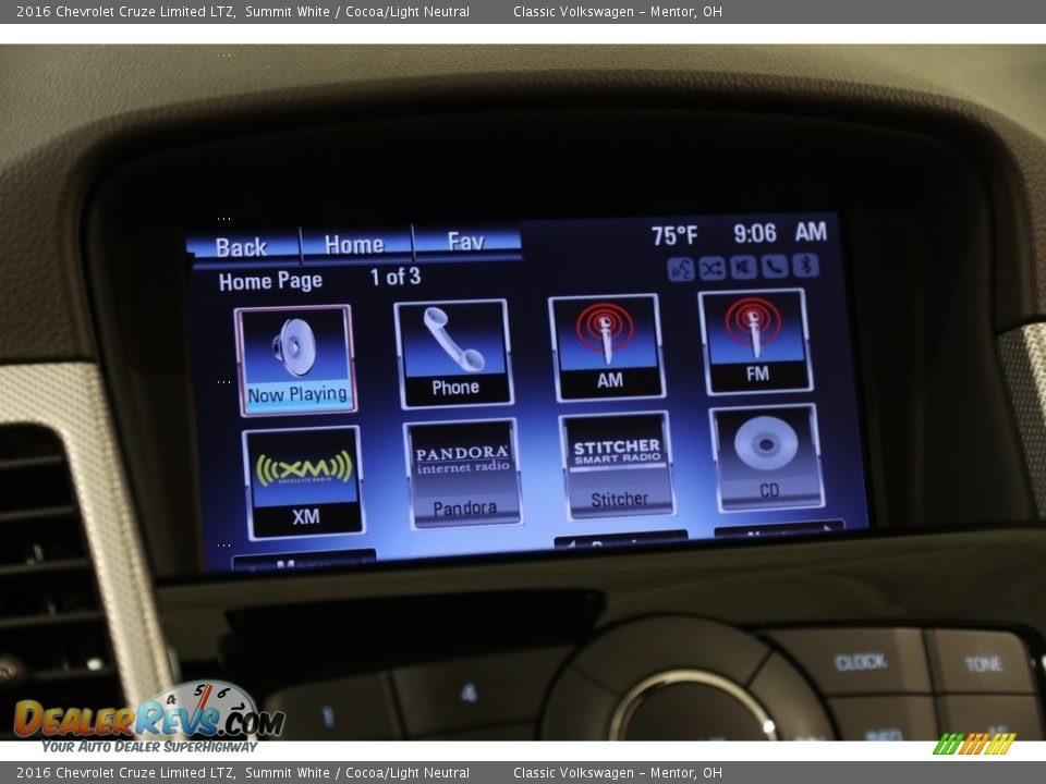 2016 Chevrolet Cruze Limited LTZ Summit White / Cocoa/Light Neutral Photo #10