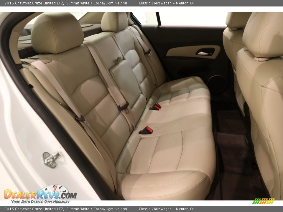 2016 Chevrolet Cruze Limited LTZ Summit White / Cocoa/Light Neutral Photo #16