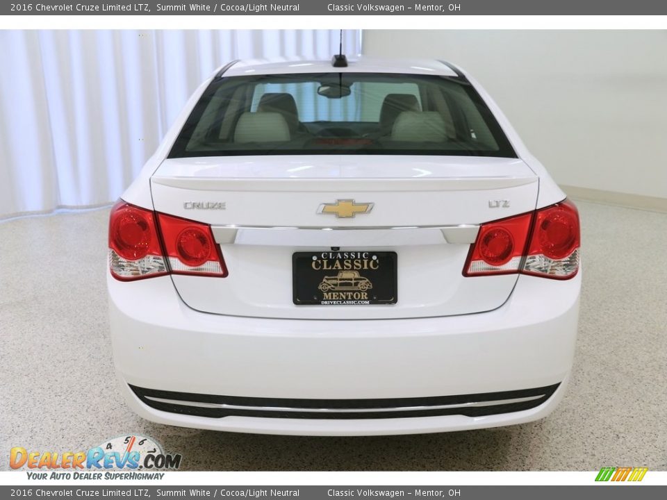 2016 Chevrolet Cruze Limited LTZ Summit White / Cocoa/Light Neutral Photo #18