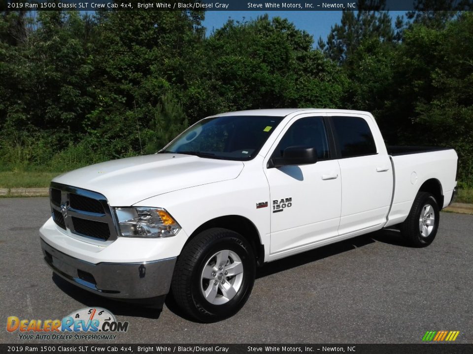 2019 Ram 1500 Classic SLT Crew Cab 4x4 Bright White / Black/Diesel Gray Photo #2