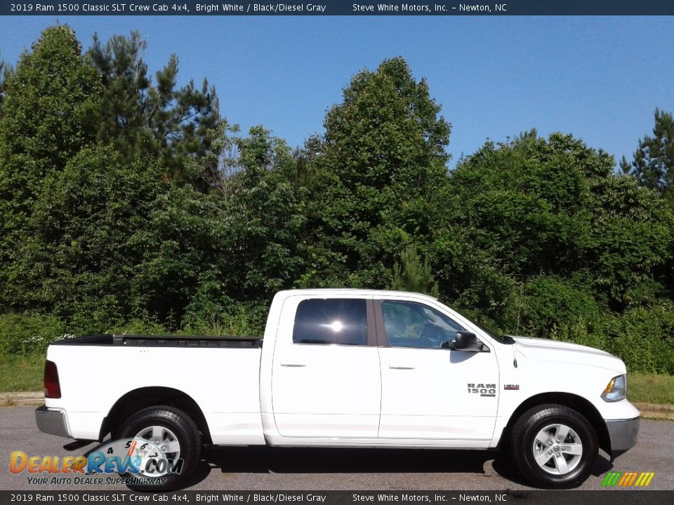 2019 Ram 1500 Classic SLT Crew Cab 4x4 Bright White / Black/Diesel Gray Photo #5