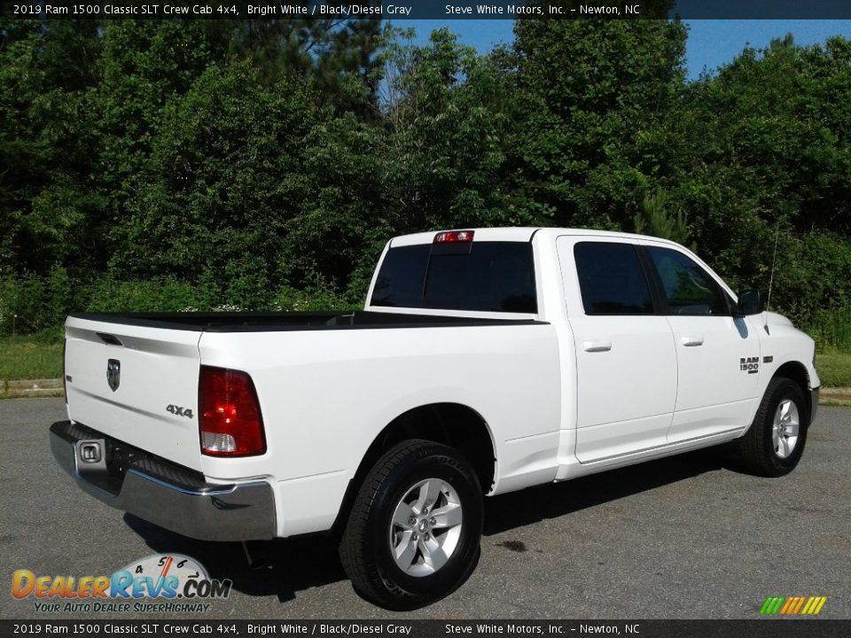 2019 Ram 1500 Classic SLT Crew Cab 4x4 Bright White / Black/Diesel Gray Photo #6
