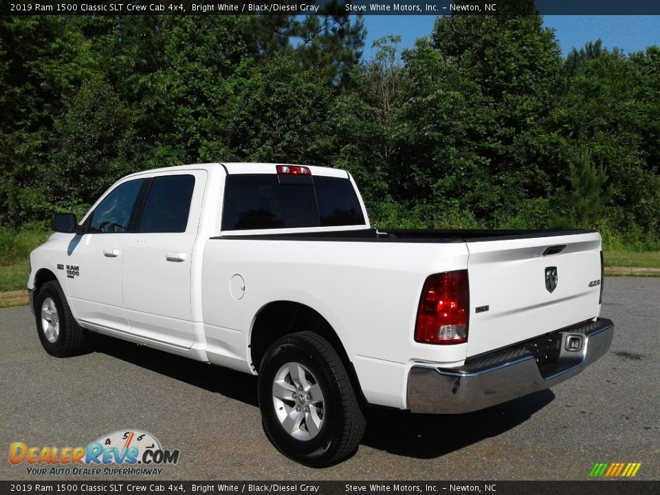 2019 Ram 1500 Classic SLT Crew Cab 4x4 Bright White / Black/Diesel Gray Photo #8