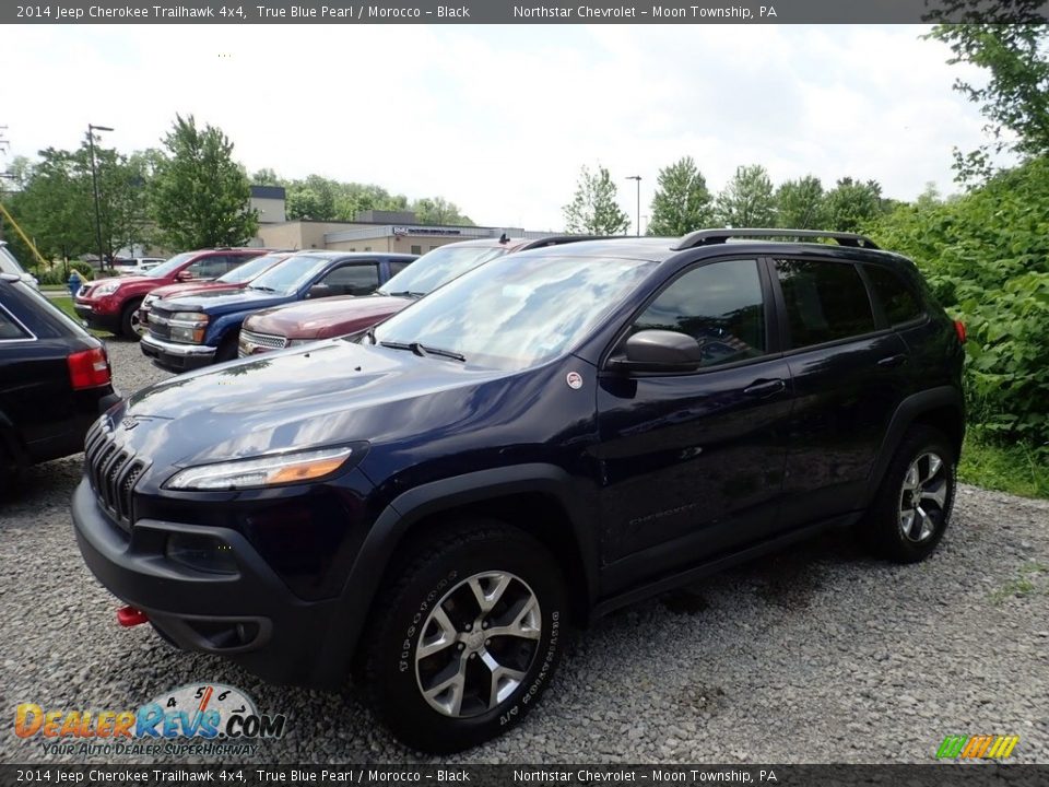 2014 Jeep Cherokee Trailhawk 4x4 True Blue Pearl / Morocco - Black Photo #1