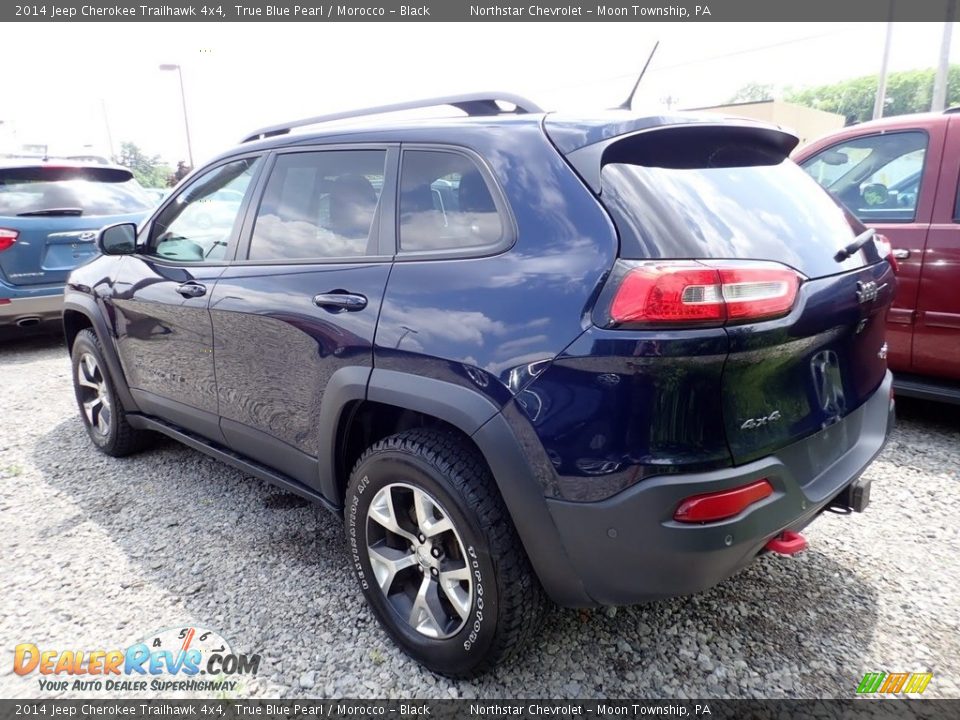 2014 Jeep Cherokee Trailhawk 4x4 True Blue Pearl / Morocco - Black Photo #2