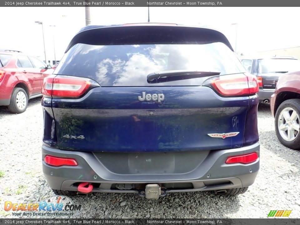 2014 Jeep Cherokee Trailhawk 4x4 True Blue Pearl / Morocco - Black Photo #3