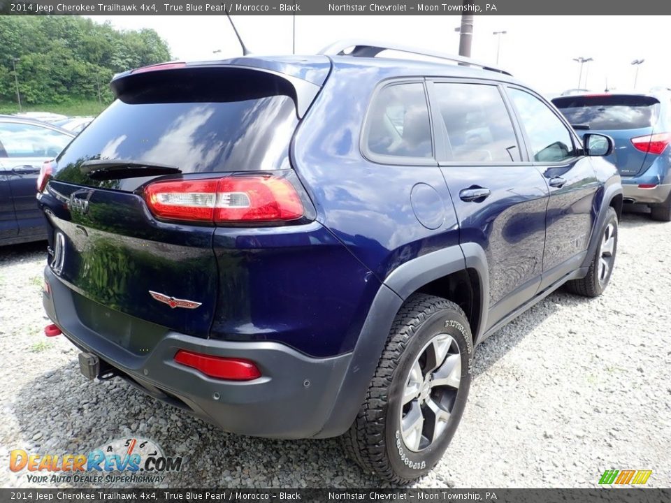2014 Jeep Cherokee Trailhawk 4x4 True Blue Pearl / Morocco - Black Photo #4
