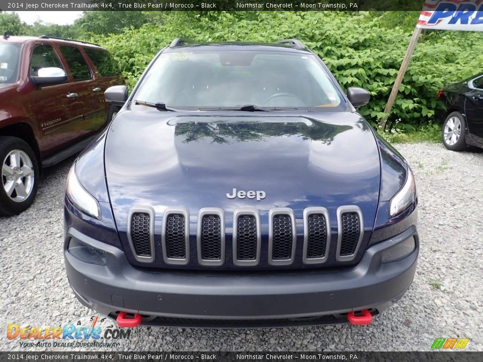 2014 Jeep Cherokee Trailhawk 4x4 True Blue Pearl / Morocco - Black Photo #6
