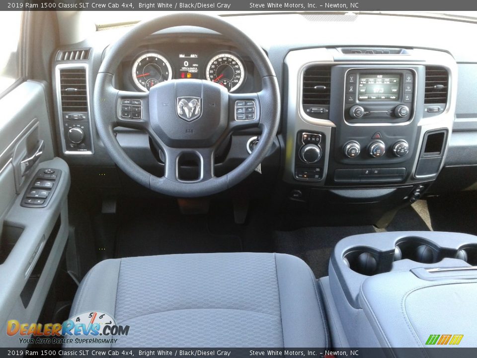 2019 Ram 1500 Classic SLT Crew Cab 4x4 Bright White / Black/Diesel Gray Photo #24