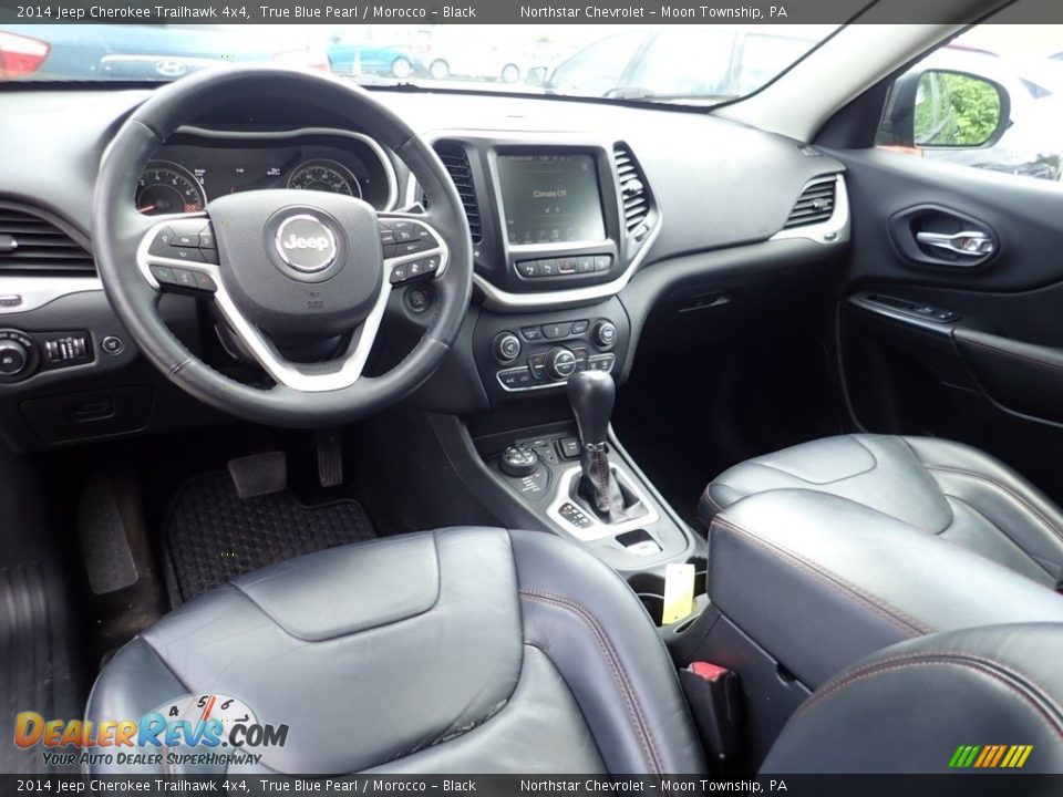 2014 Jeep Cherokee Trailhawk 4x4 True Blue Pearl / Morocco - Black Photo #10