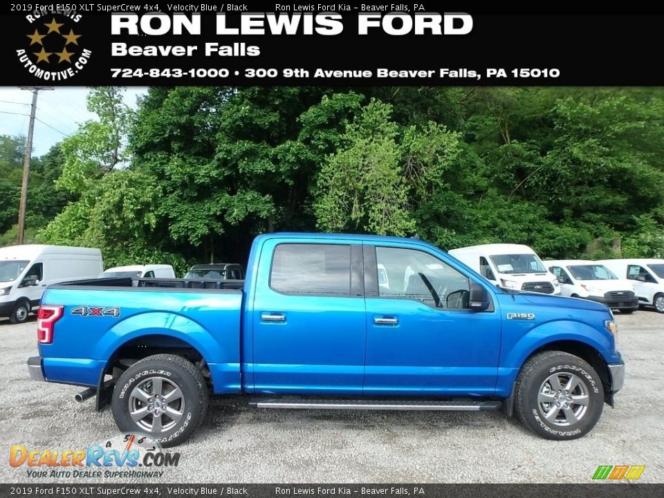 2019 Ford F150 XLT SuperCrew 4x4 Velocity Blue / Black Photo #1