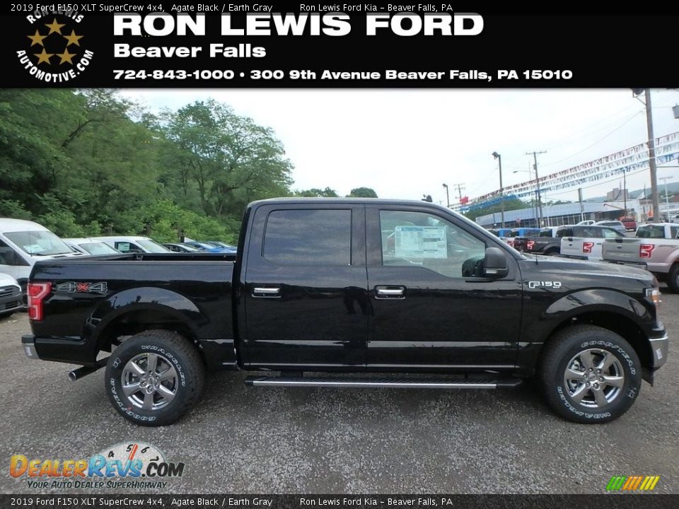 2019 Ford F150 XLT SuperCrew 4x4 Agate Black / Earth Gray Photo #1