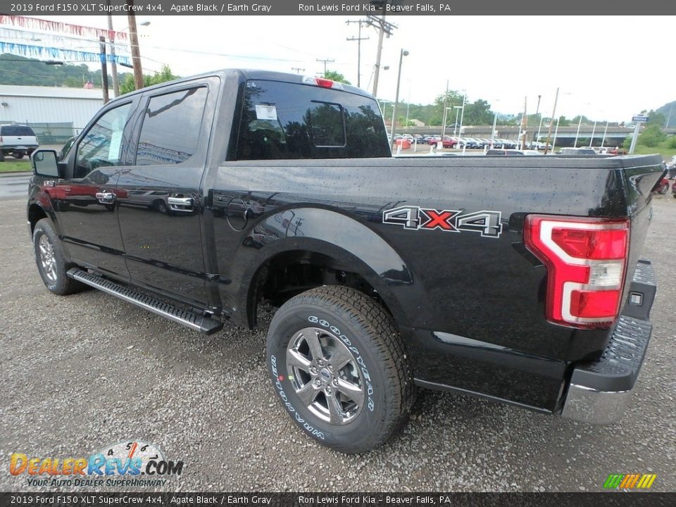 2019 Ford F150 XLT SuperCrew 4x4 Agate Black / Earth Gray Photo #4