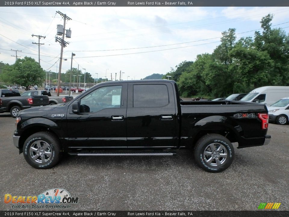 2019 Ford F150 XLT SuperCrew 4x4 Agate Black / Earth Gray Photo #5