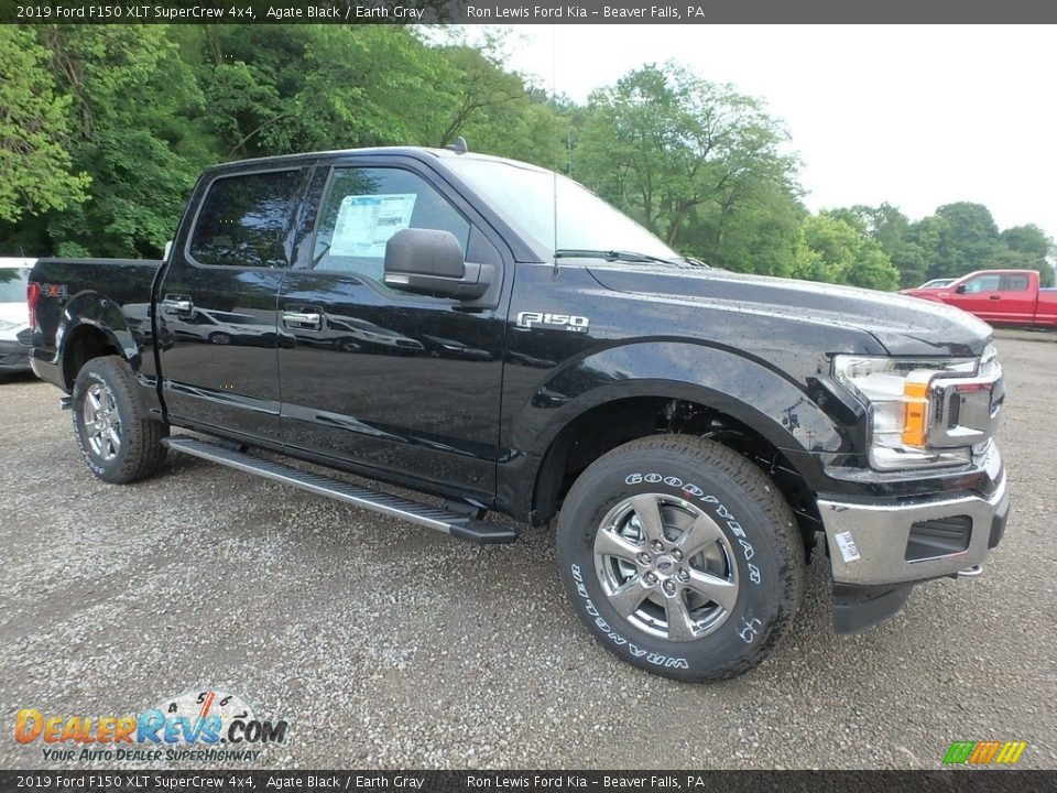 2019 Ford F150 XLT SuperCrew 4x4 Agate Black / Earth Gray Photo #8