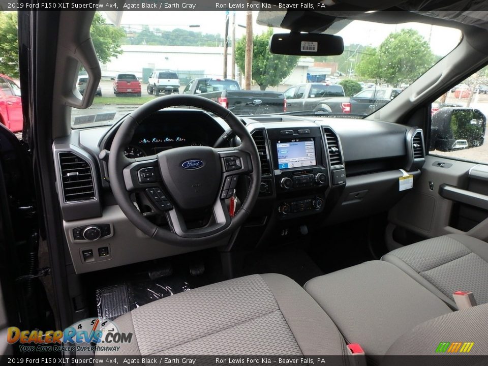 2019 Ford F150 XLT SuperCrew 4x4 Agate Black / Earth Gray Photo #12