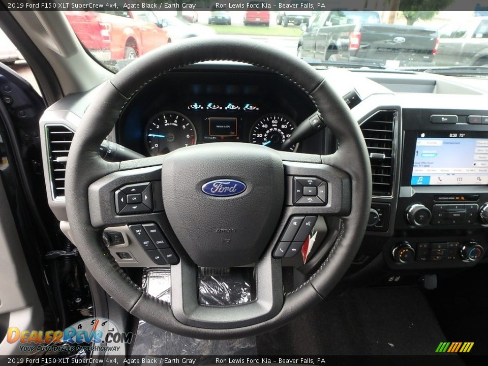 2019 Ford F150 XLT SuperCrew 4x4 Agate Black / Earth Gray Photo #17