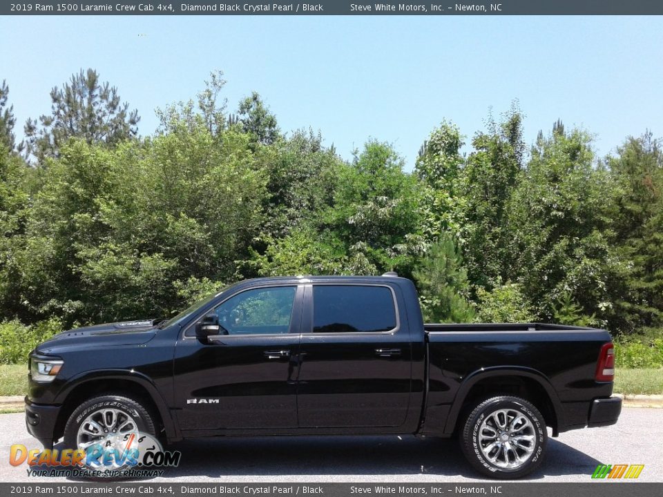 2019 Ram 1500 Laramie Crew Cab 4x4 Diamond Black Crystal Pearl / Black Photo #1