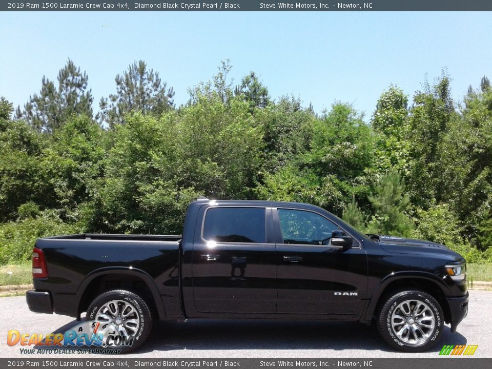 2019 Ram 1500 Laramie Crew Cab 4x4 Diamond Black Crystal Pearl / Black Photo #5