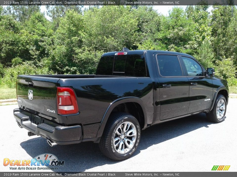 2019 Ram 1500 Laramie Crew Cab 4x4 Diamond Black Crystal Pearl / Black Photo #6