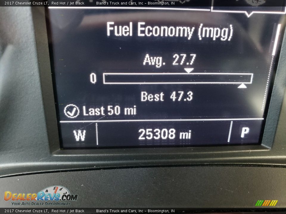 2017 Chevrolet Cruze LT Red Hot / Jet Black Photo #14