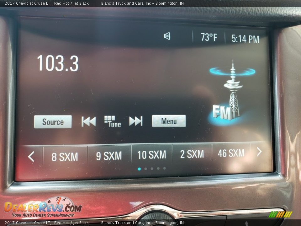 2017 Chevrolet Cruze LT Red Hot / Jet Black Photo #19