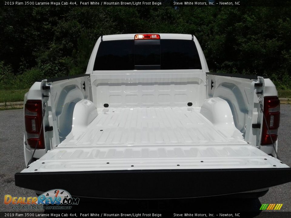 2019 Ram 3500 Laramie Mega Cab 4x4 Pearl White / Mountain Brown/Light Frost Beige Photo #12