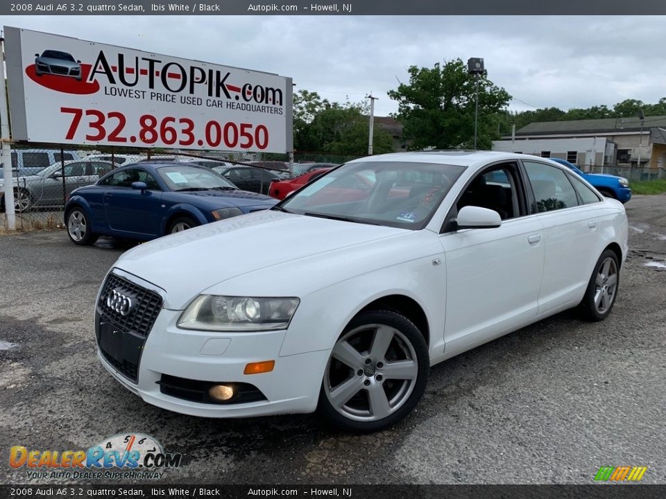 2008 Audi A6 3.2 quattro Sedan Ibis White / Black Photo #1