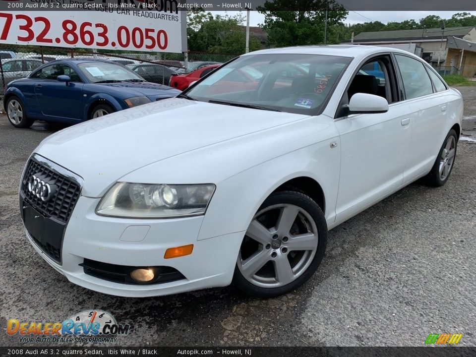 2008 Audi A6 3.2 quattro Sedan Ibis White / Black Photo #8