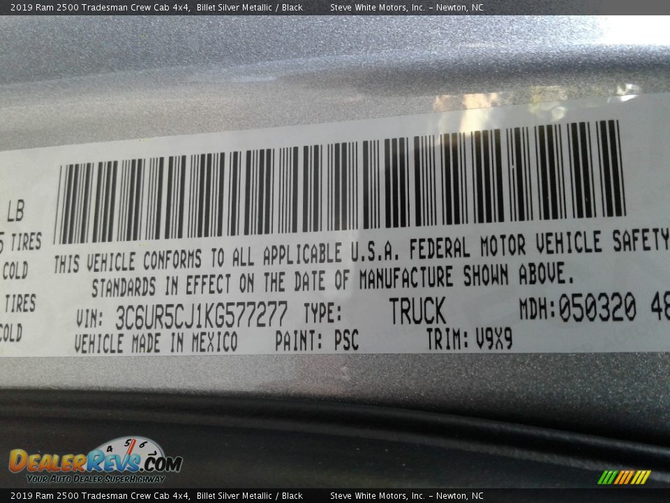 2019 Ram 2500 Tradesman Crew Cab 4x4 Billet Silver Metallic / Black Photo #27