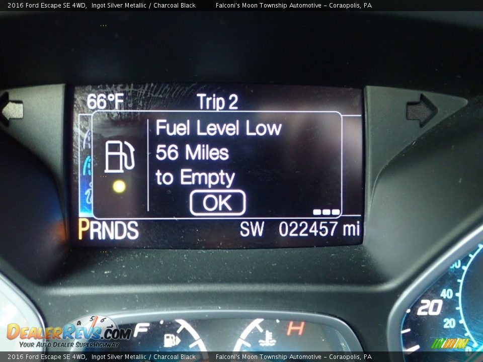 2016 Ford Escape SE 4WD Ingot Silver Metallic / Charcoal Black Photo #24