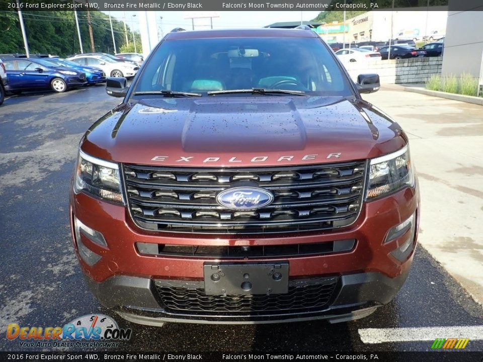 2016 Ford Explorer Sport 4WD Bronze Fire Metallic / Ebony Black Photo #8