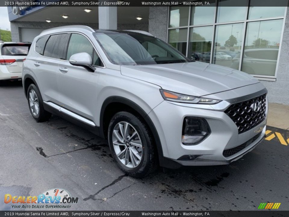 2019 Hyundai Santa Fe Limited AWD Symphony Silver / Espresso/Gray Photo #2