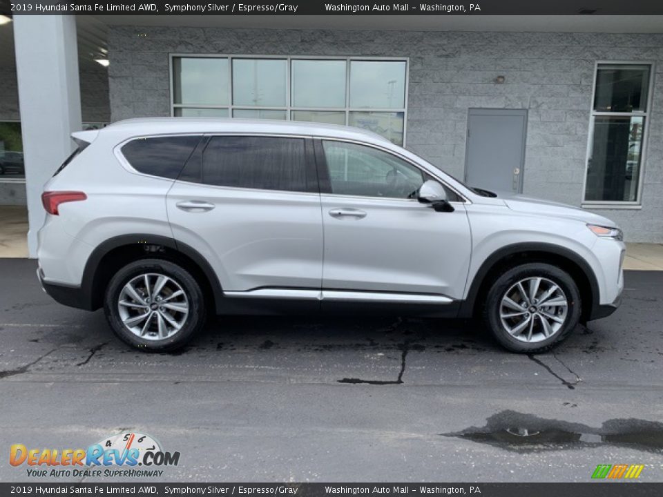 2019 Hyundai Santa Fe Limited AWD Symphony Silver / Espresso/Gray Photo #3