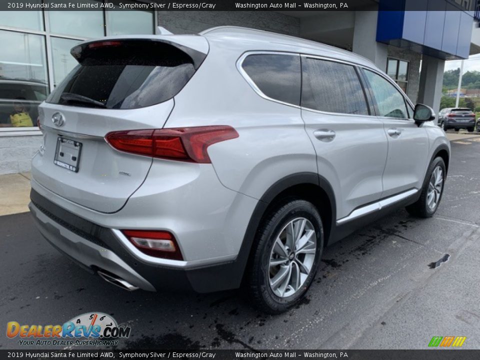 2019 Hyundai Santa Fe Limited AWD Symphony Silver / Espresso/Gray Photo #4