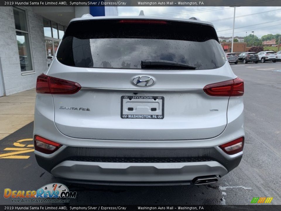 2019 Hyundai Santa Fe Limited AWD Symphony Silver / Espresso/Gray Photo #5