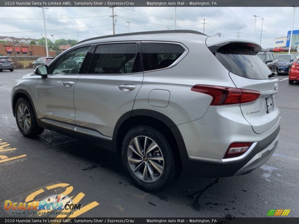 2019 Hyundai Santa Fe Limited AWD Symphony Silver / Espresso/Gray Photo #6