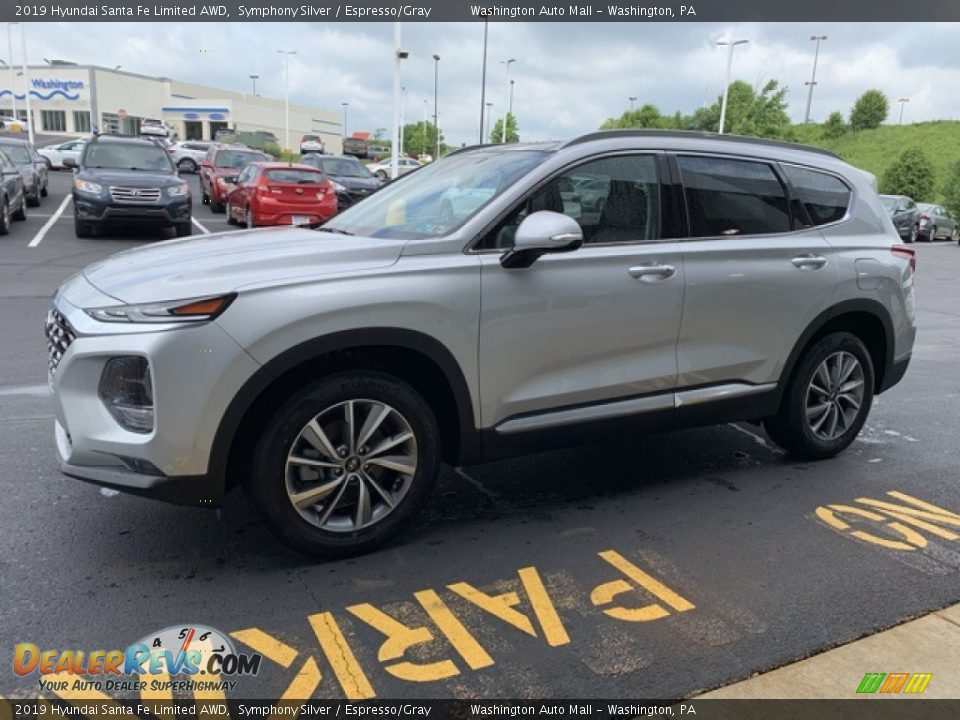 2019 Hyundai Santa Fe Limited AWD Symphony Silver / Espresso/Gray Photo #7